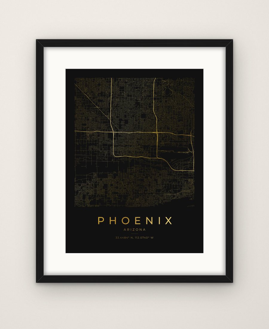 Phoenix map print