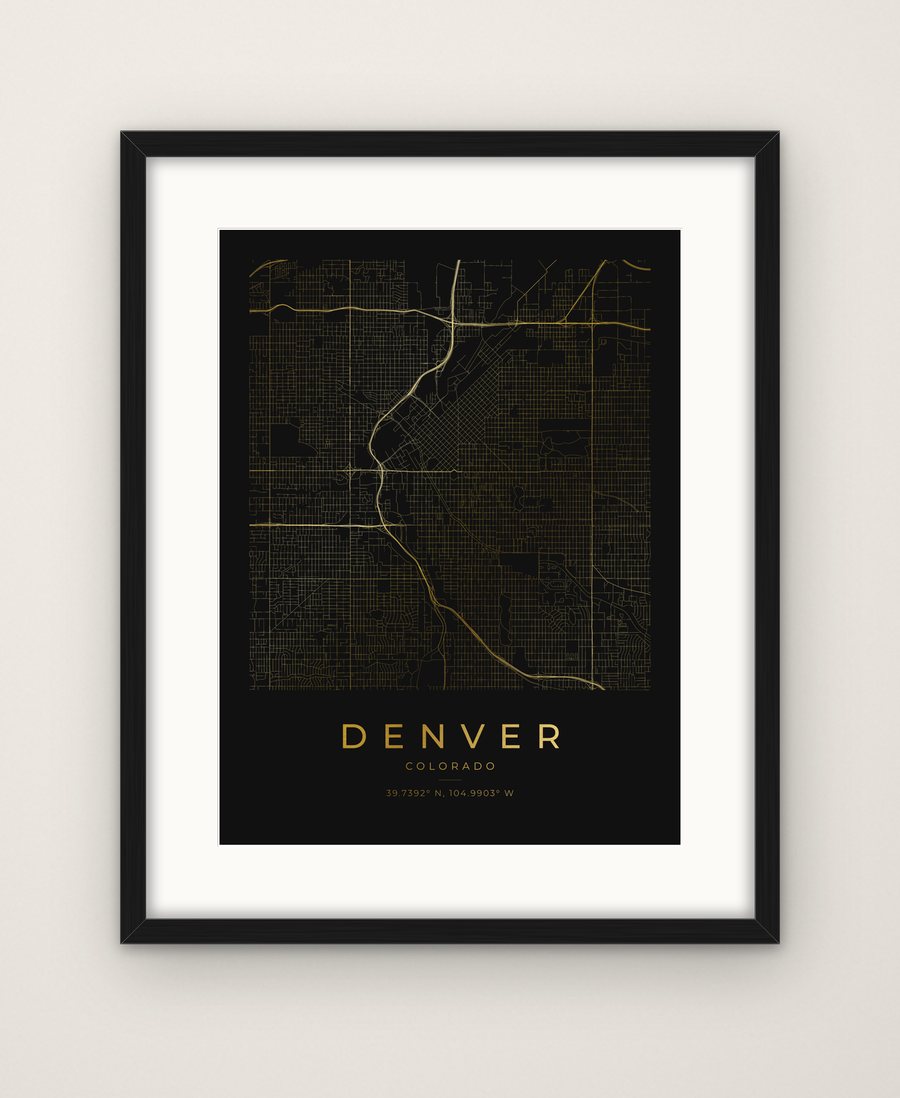 Denver map print