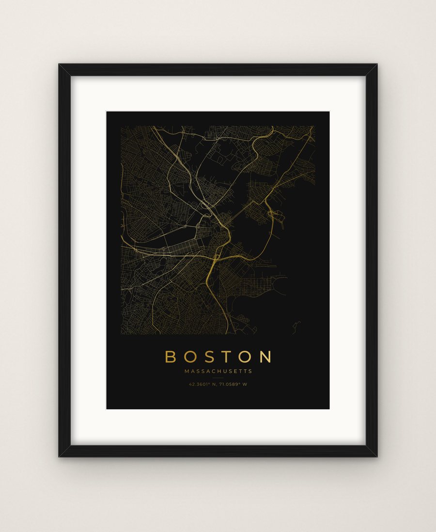 Boston map print