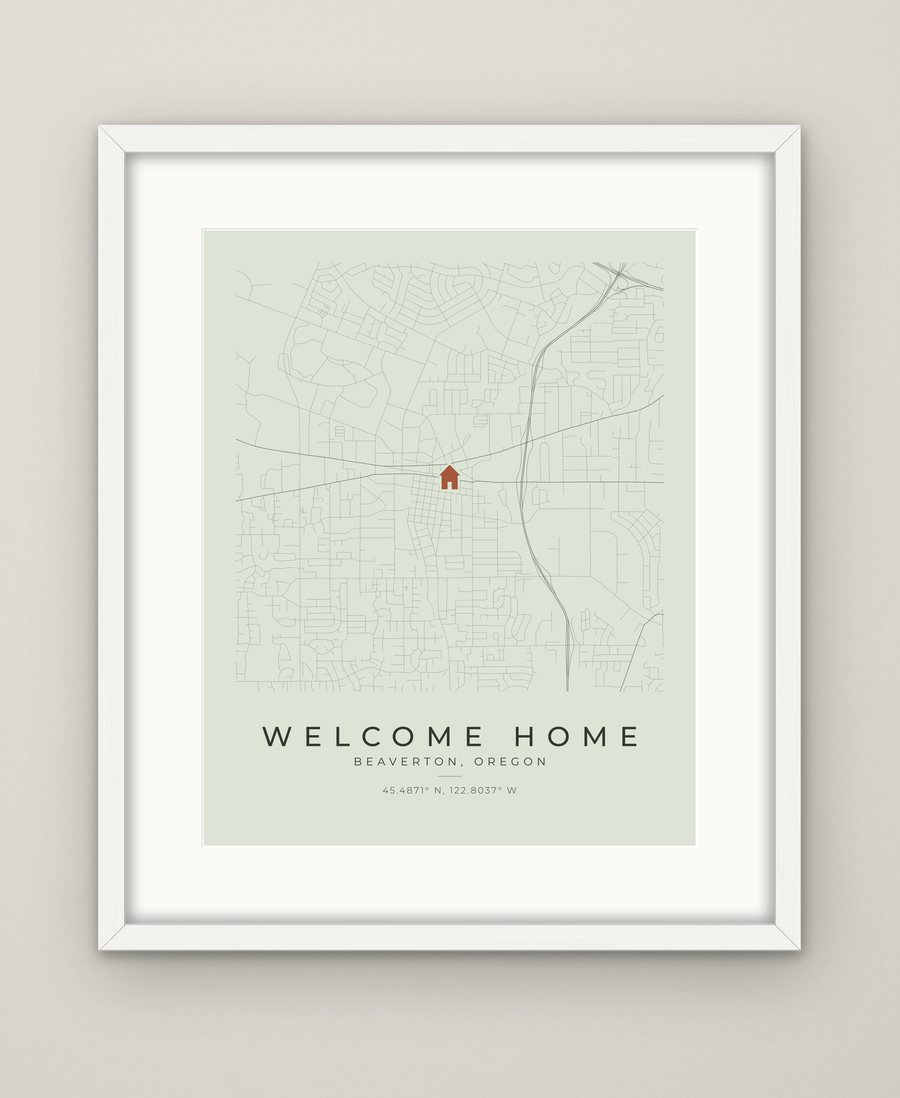 First home map with a house marker